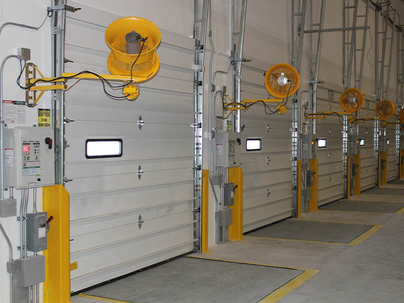 Sectional Doors with Dock Levelers