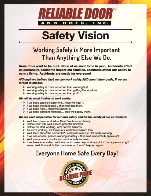 Reliable Door and Dock Safety Vision Document